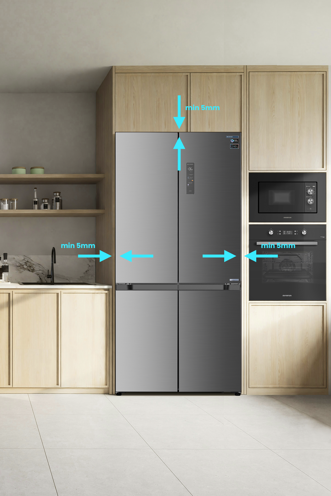 AMCB-505CD90XEH semi-integrado en la cocina