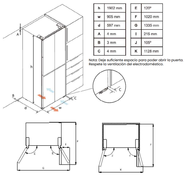Esquema general del modelo AMCB-505CD90XEH