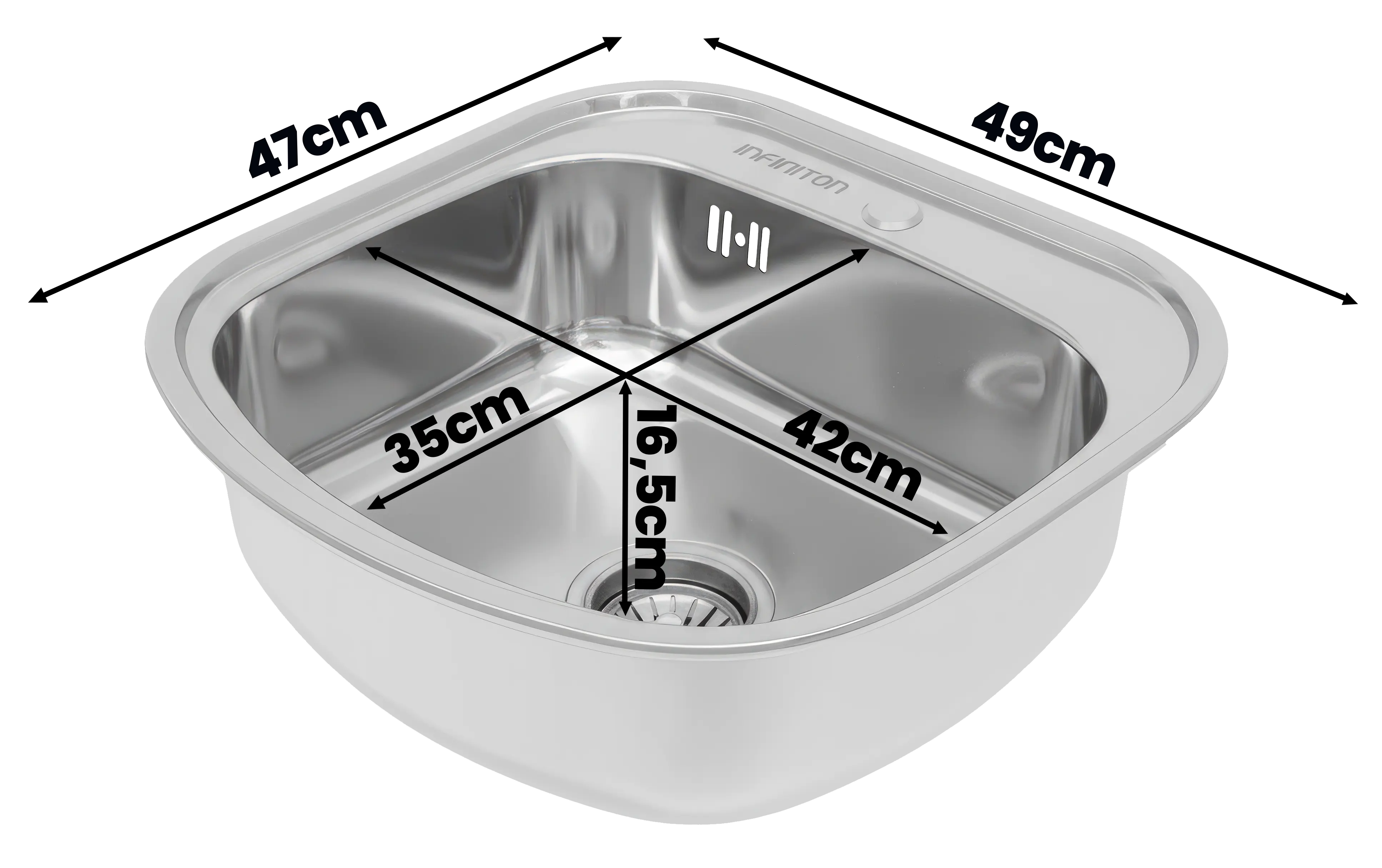 Fregadero Belcanto49C1 con medidas