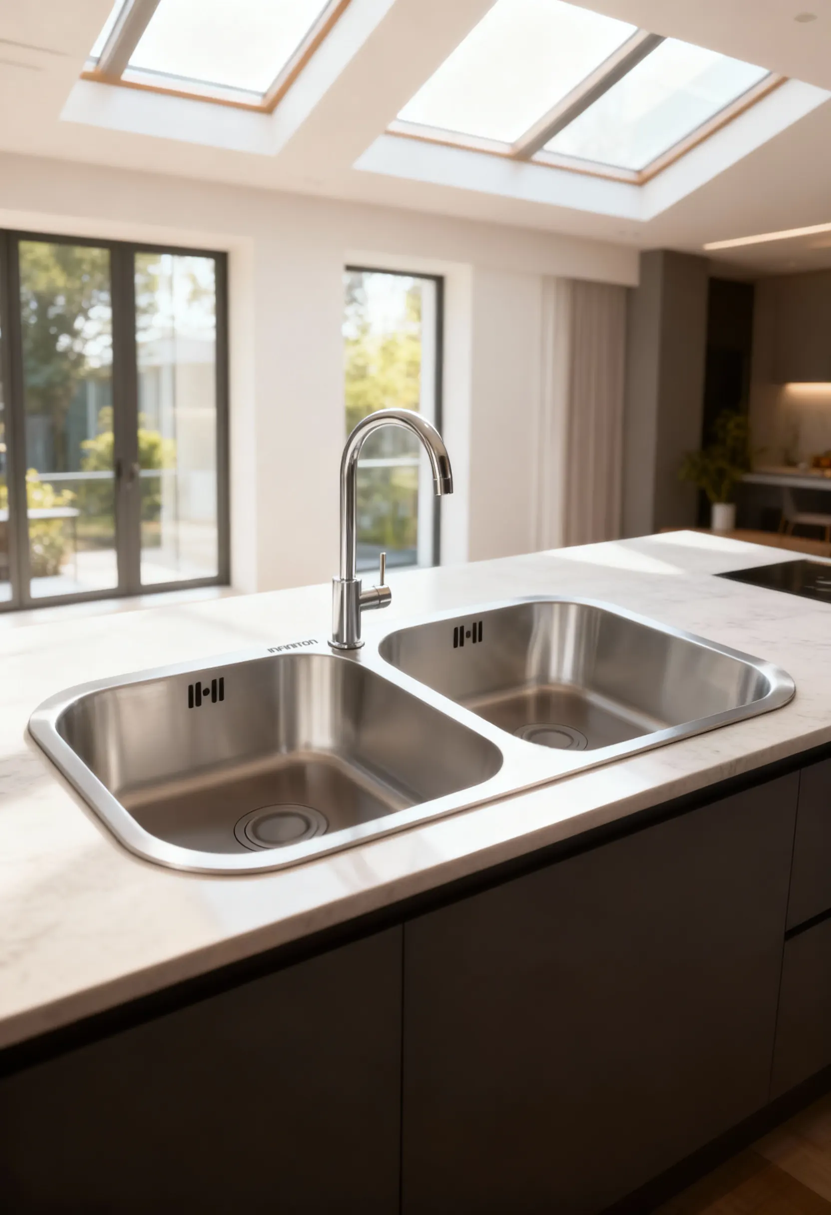 Fregadero modelo Belcanto82C2 en una cocina 1