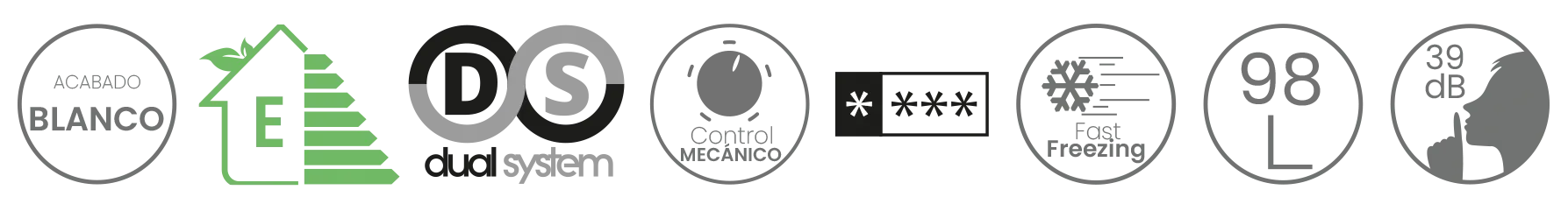 Iconos del congelador CH-10H85BEM