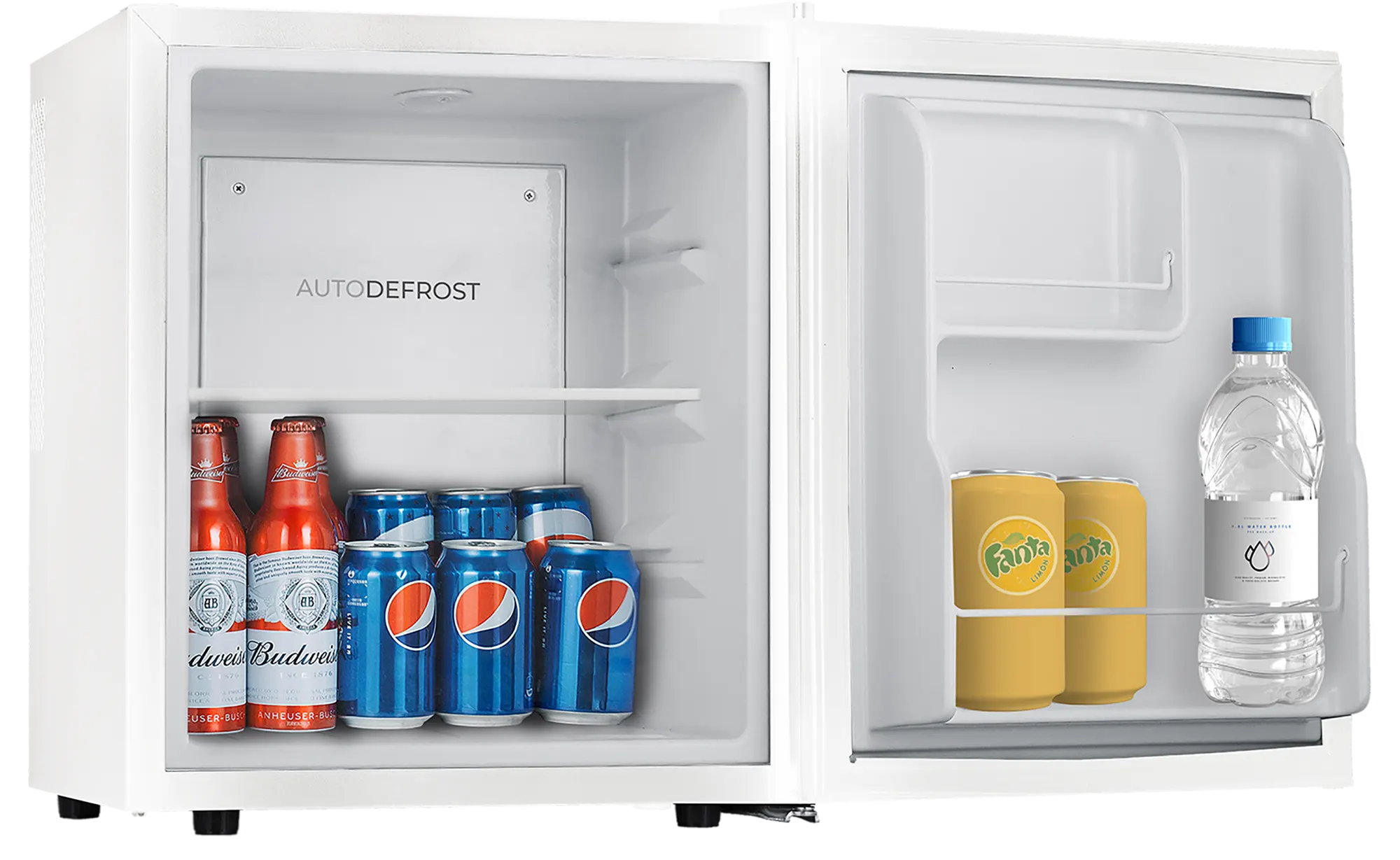 Frigorífico con puerta abierto al máximo de su límite Frigorífico con puerta abierto al máximo de su límite