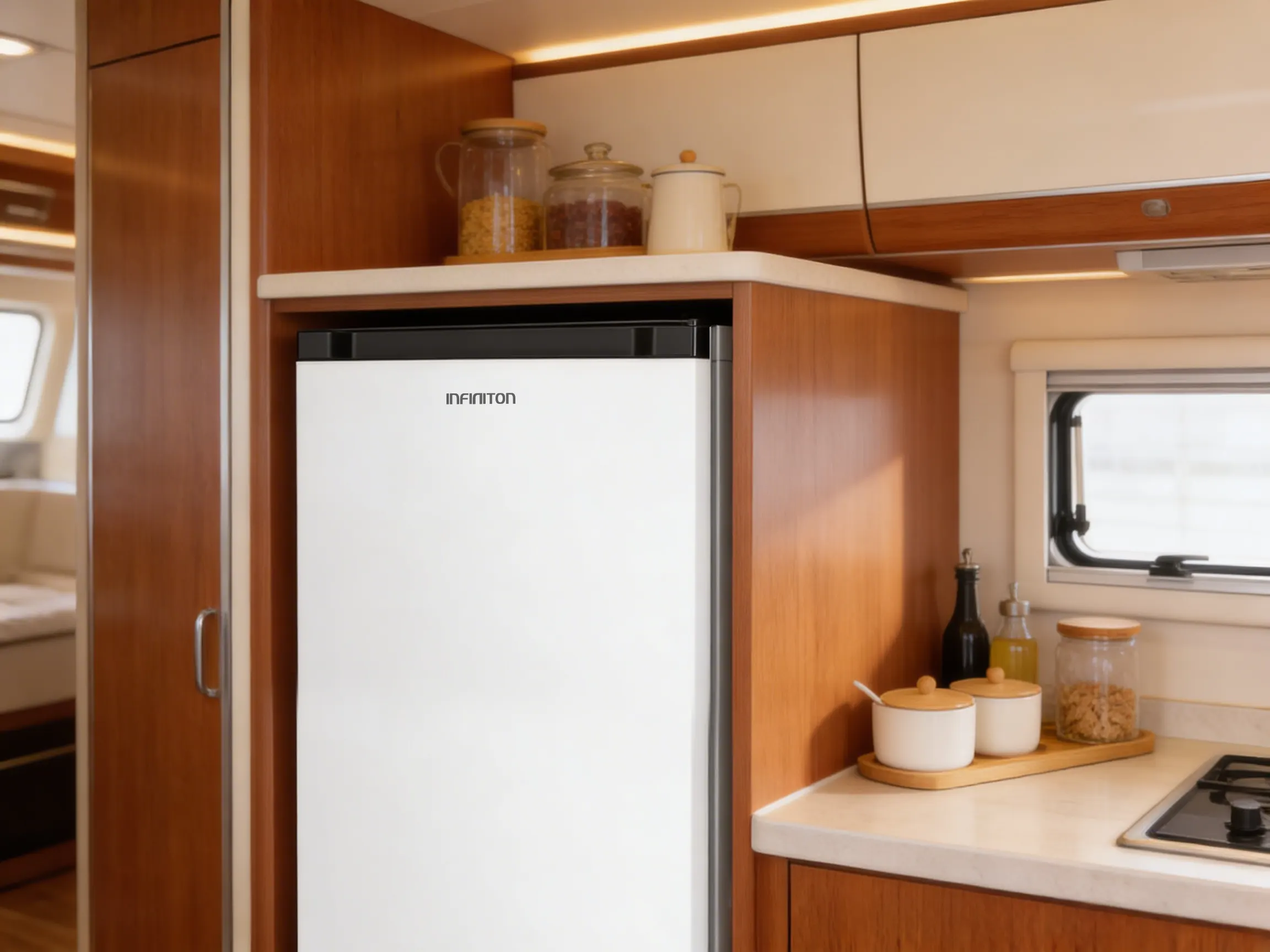 Frigorífico integrado en un apartamento