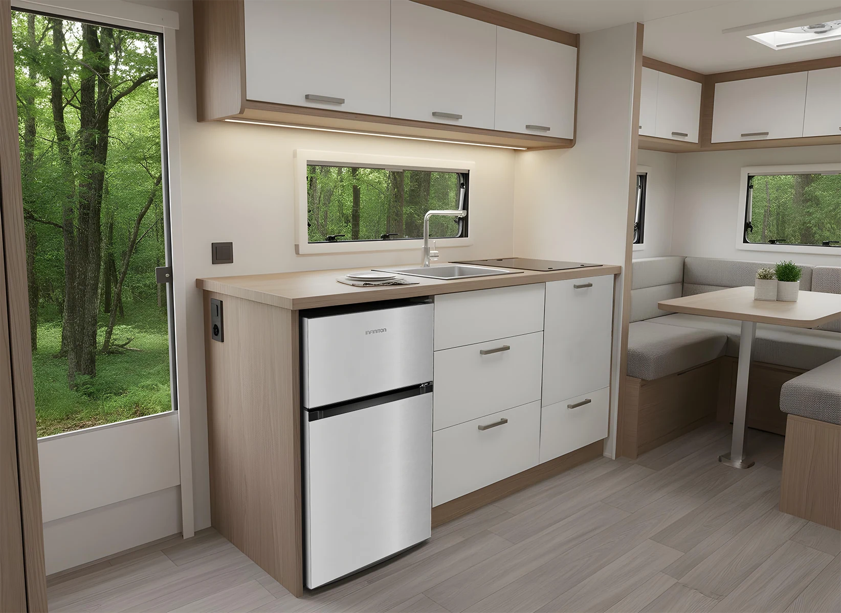 Frigorífico integrado en un apartamento