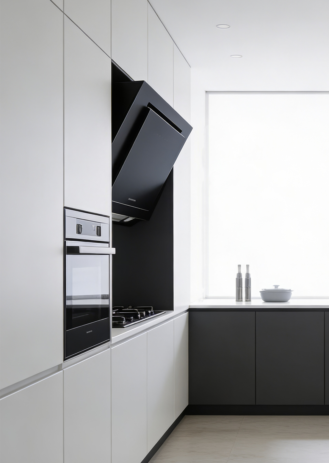 Campana CMPTRAL-N68R integrada en una cocina moderna