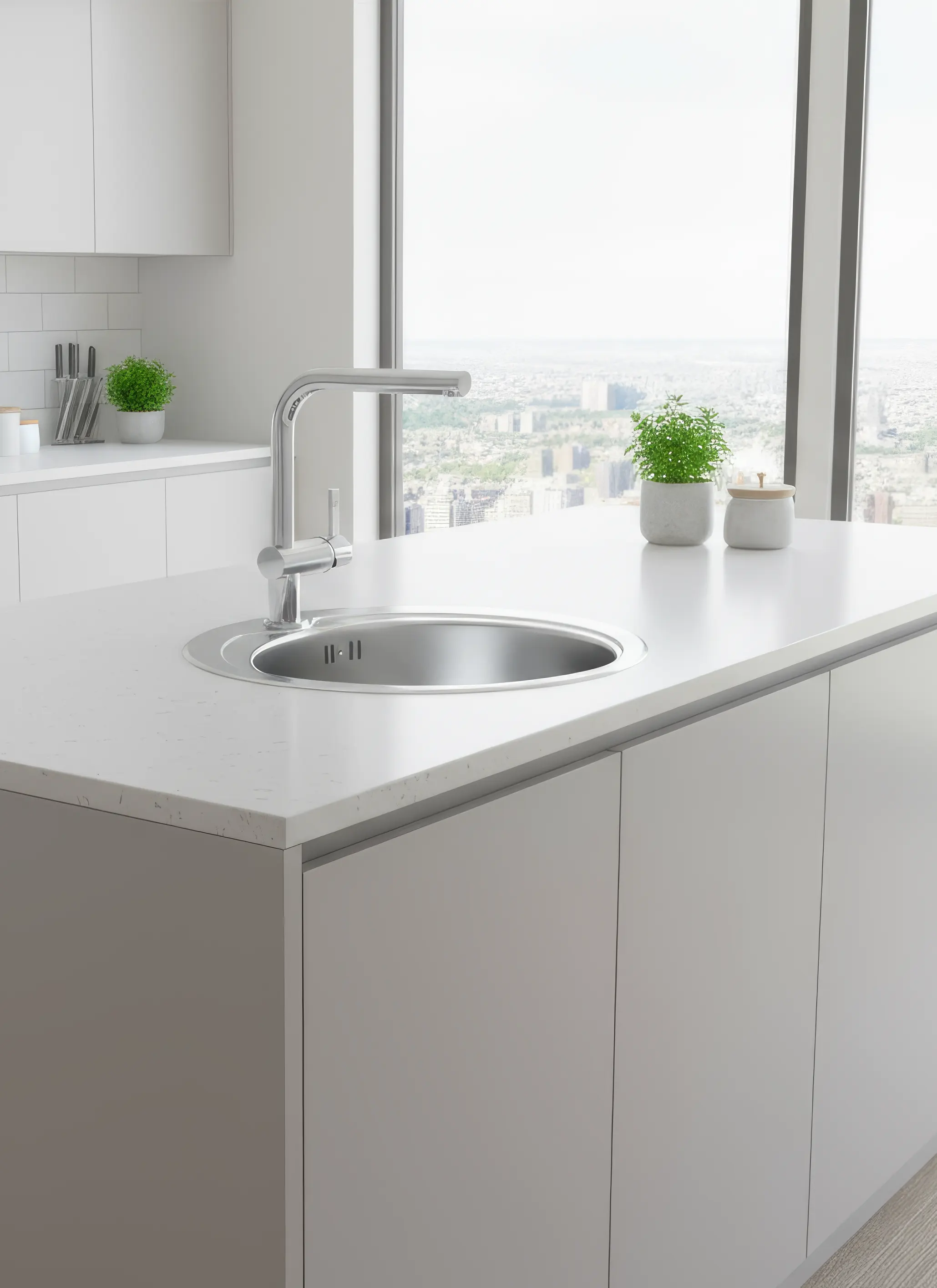 Fregadero modelo Reale1C en una cocina 1