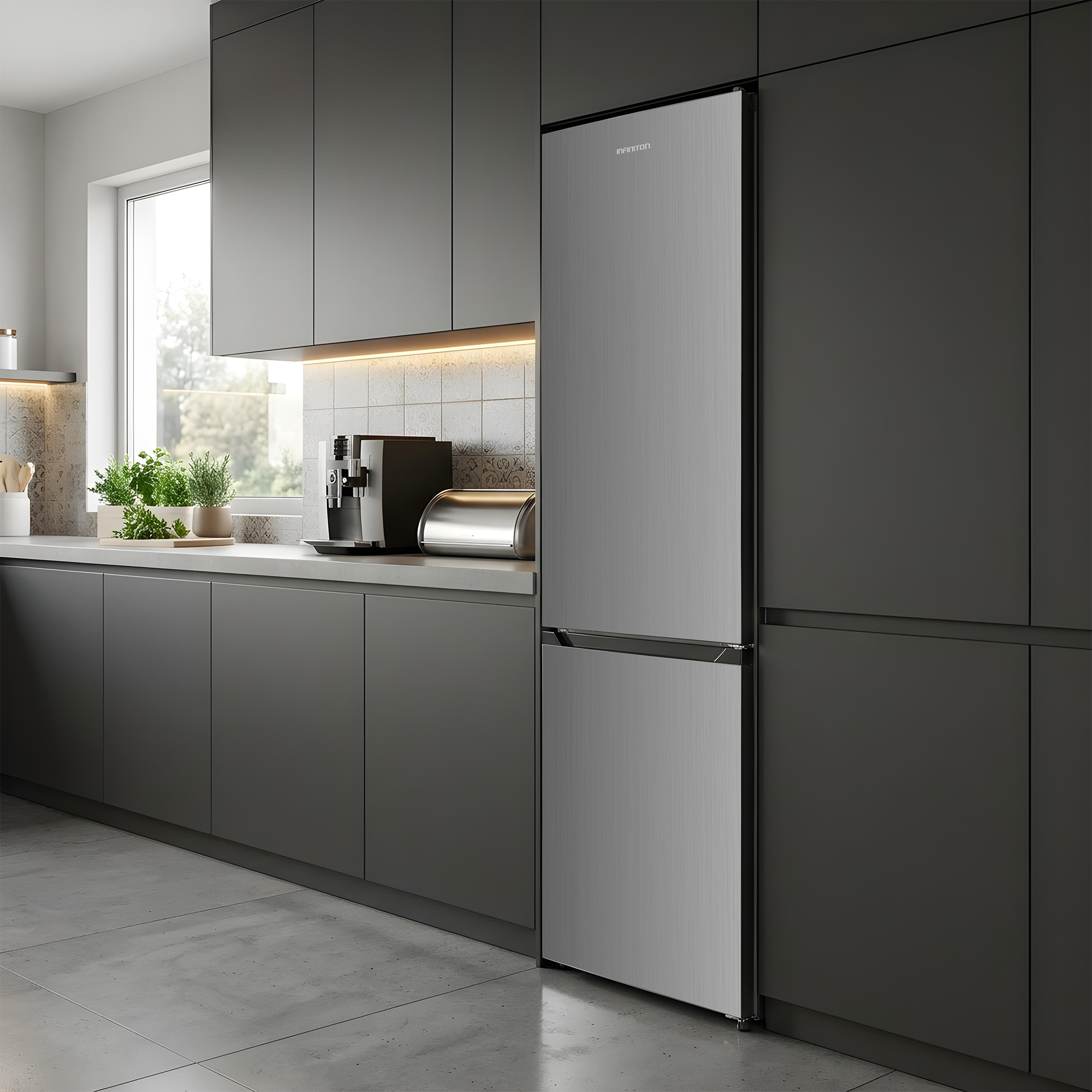 FGC-343C20XEN encastrado en una cocina de color gris oscuro