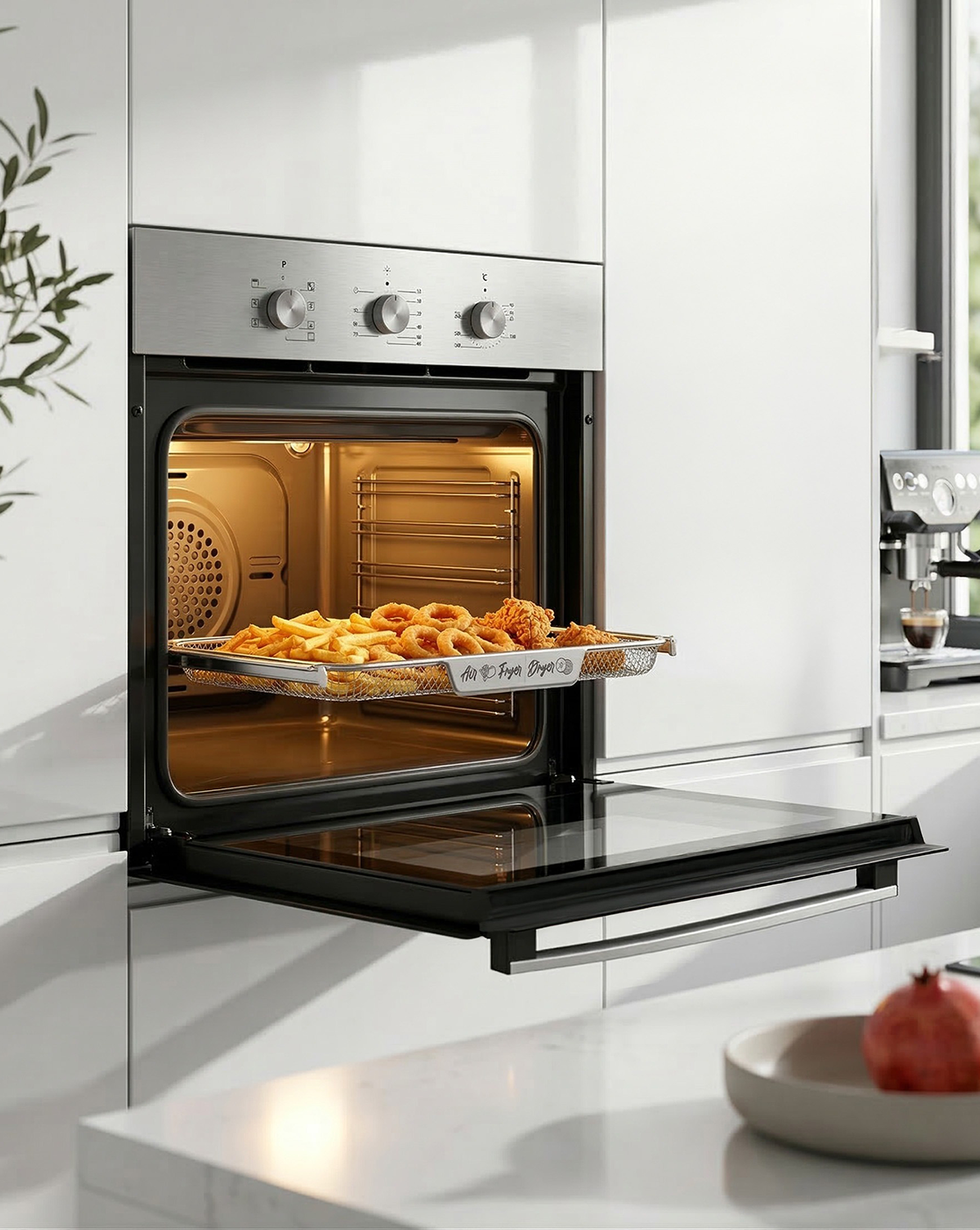 Acabado del Horno B698-AF y mandos escamoteables