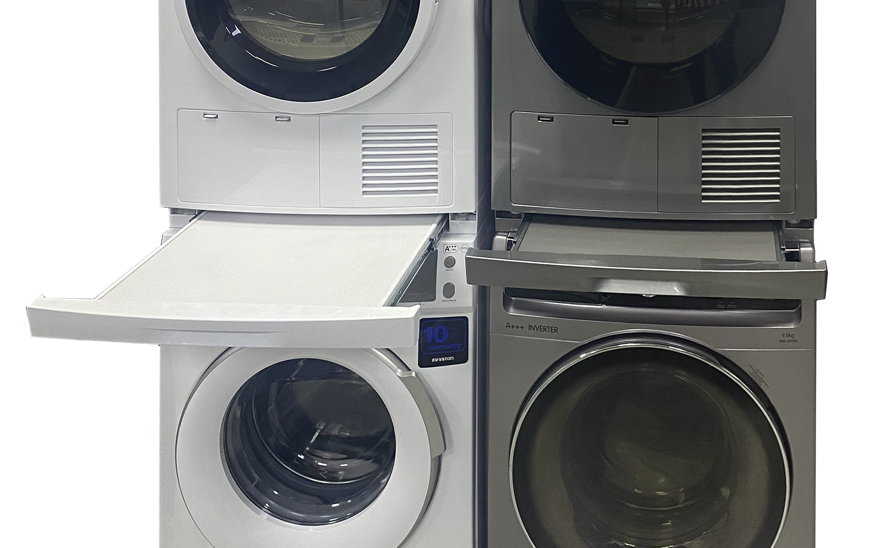 Colores de los kit de unión entre lavadoras y secadoras