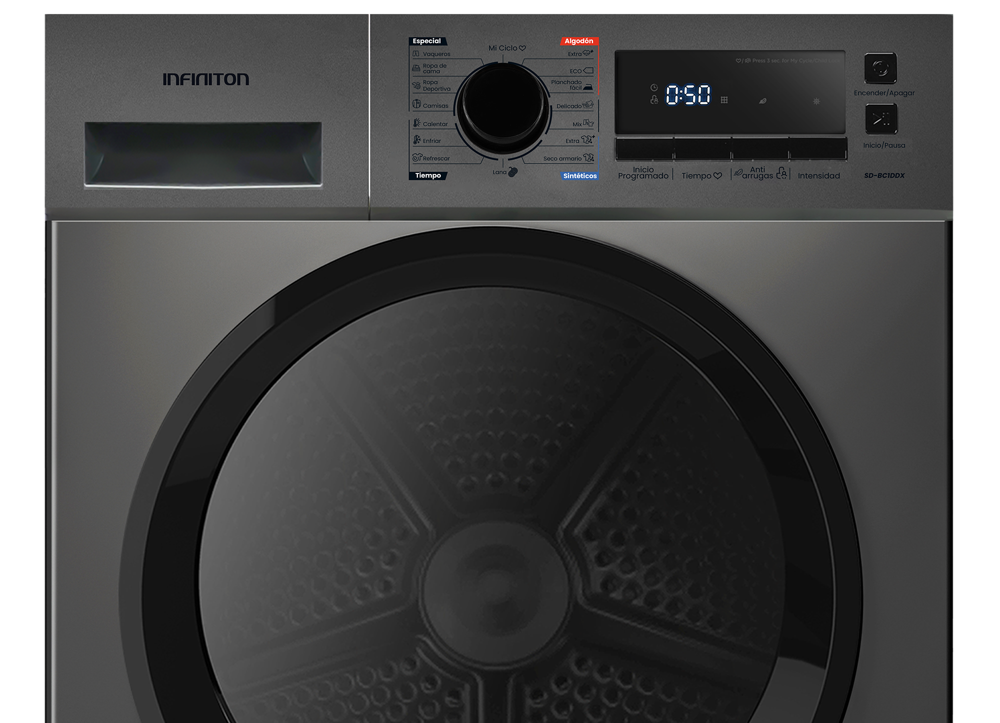 Secadora SD-BC1DDX recortada por la mitad