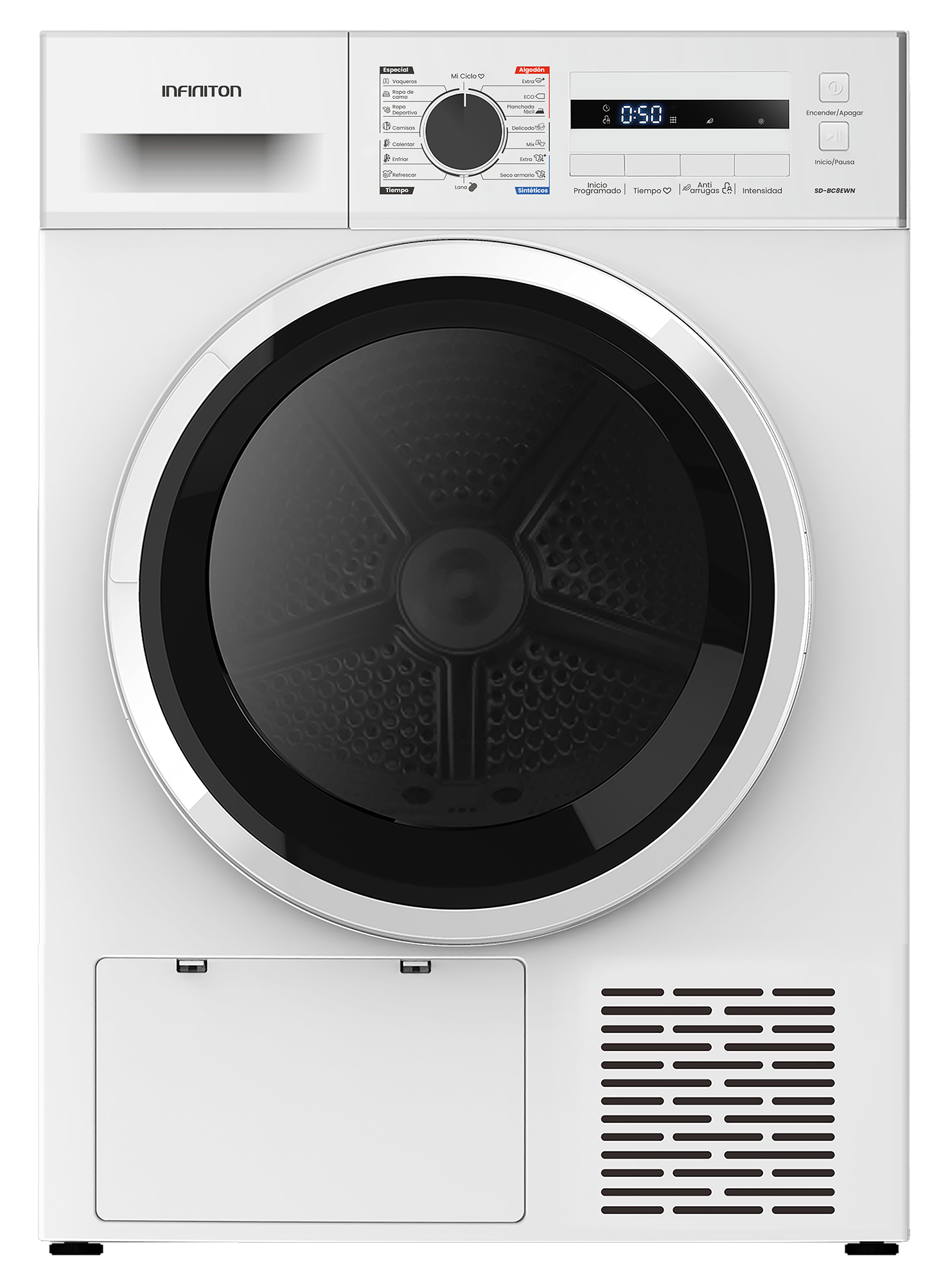 Secadora Infiniton modelo SD-BC8EWN Secadora Infiniton modelo SD-BC8EWN