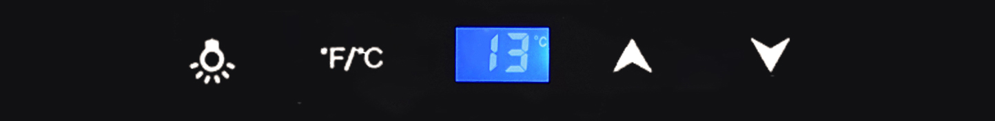 Controles de temperatura de la vinoteca WCL-12BF Controles de temperatura de la vinoteca WCL-12BF
