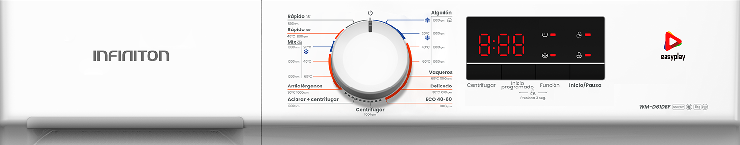 Display LED del modelo WM-D61DBF Display LED del modelo WM-D61DBF