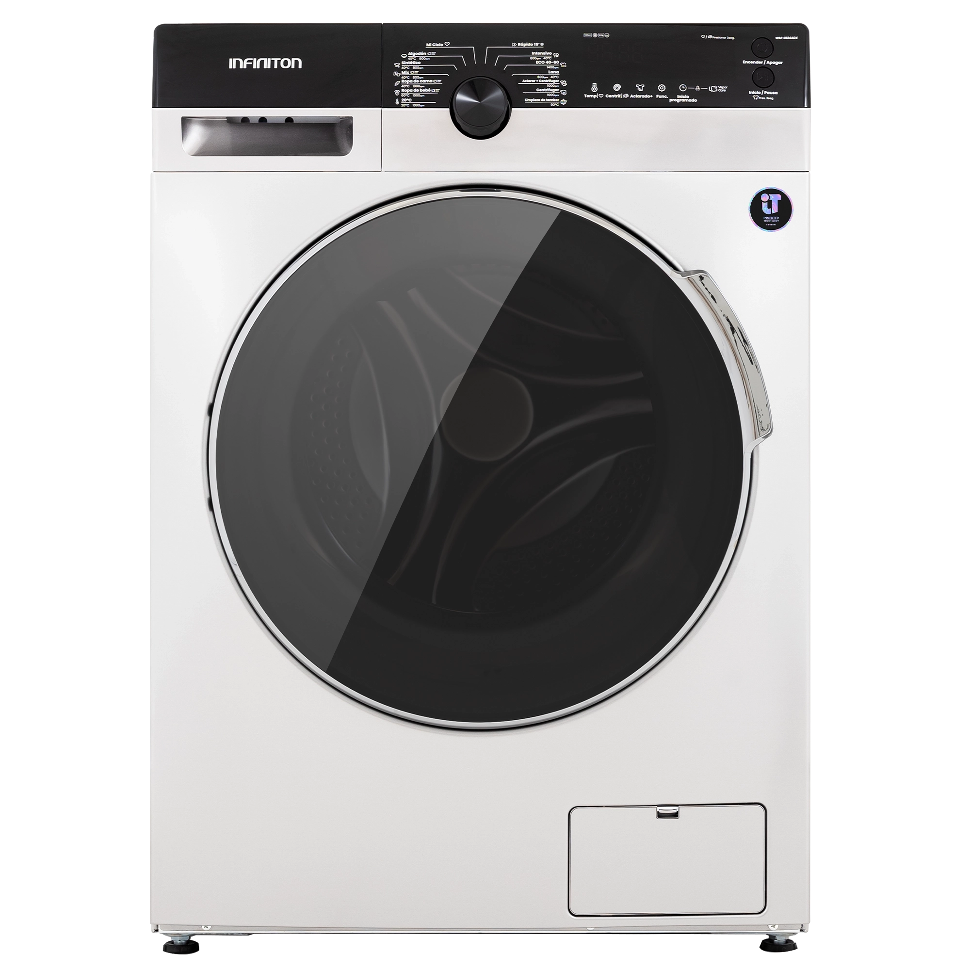 fotografía frontal de lavadora WM-G124AWL