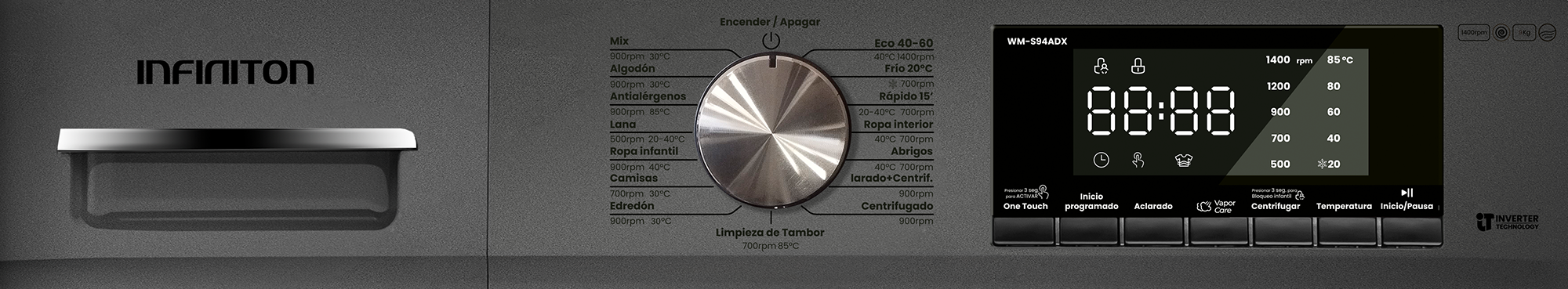 Display LED del modelo WM-S94ADX Display LED del modelo WM-S94ADX